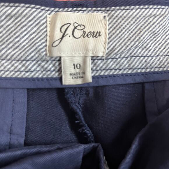 J. Crew Dark Blue Wide Leg Ankle Pants Size 10 - Picture 2 of 5